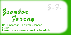 zsombor forray business card